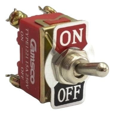 1221 4P, INTERRUPTOR CODILLO ON-OFF, 4 PINES, 15A 250VAC – 1221 4P