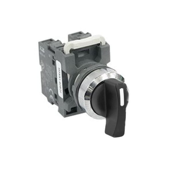 1SFA611204P1016, M2SS5-10B-KC – SELECTOR MODULAR 0-1 DE MANETA LARGA NEGRO DIAM. 22MM 1NC – 1SFA611204P1016