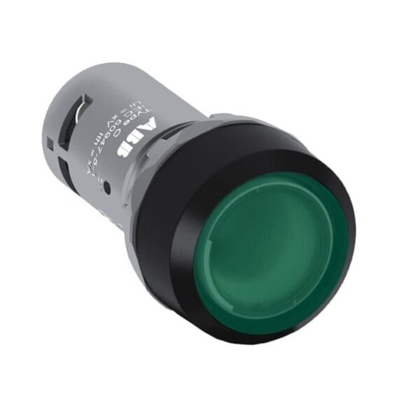 1SFA619100R1312, CP1-13G-10 – PULSADOR LUMINOSO RASANTE PLASTICO VERDE, 1NA, DIAM. 22MM, LED 230VAC – 1SFA619100R1312