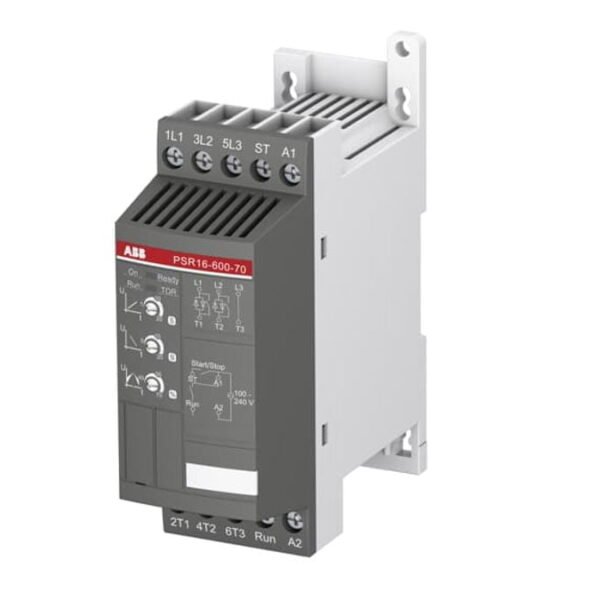 1SFA896107R7000, PSR16-600-70 – ARRANCADOR SUAVE ELECTRONICO 5HP(4KW)/230VAC – 10HP(7.5KW)/440VAC, 16A – 1SFA896107R7000