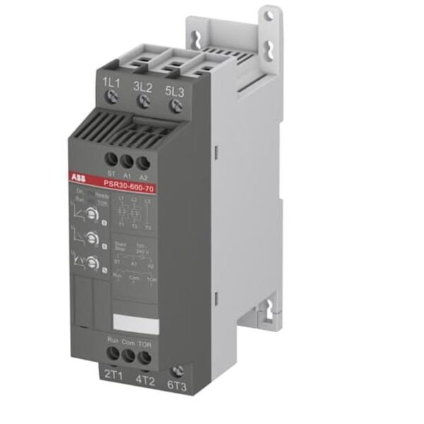 1SFA896109R7000, PSR30-600-70 – ARRANCADOR SUAVE ELECTRONICO 10HP(7.5KW)/230VAC – 20HP(15KW)/440VAC, 30A – 1SFA896109R7000
