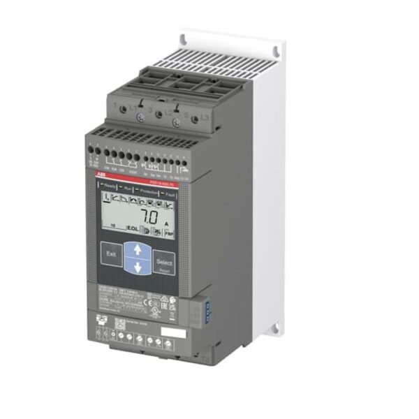 1SFA897107R7000, PSE72-600-70 – ARRANCADOR SUAVE ELECTRONICO 25HP(18.5KW)/230VAC – 50HP(40KW)/440VAC, 72A – 1SFA897107R7000
