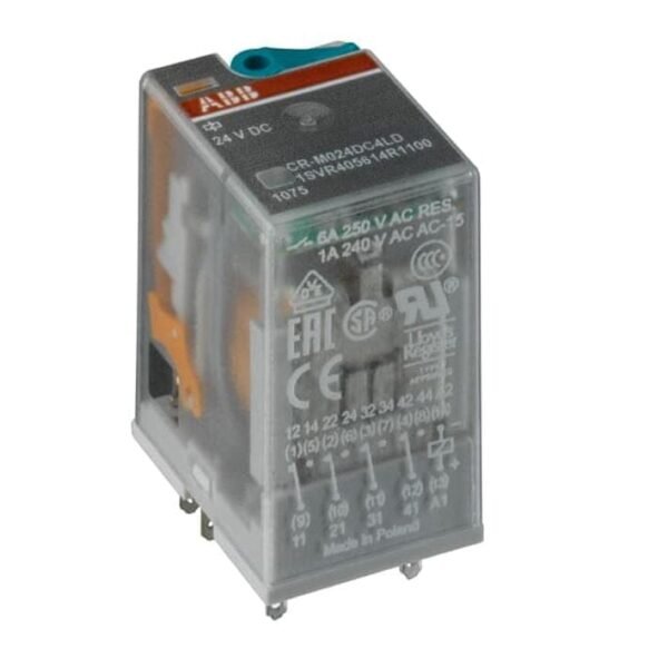 1SVR405613R4000, CR-M012DC4 – RELE ENCHUFABLE 14 PINES, 4NA/NC, 6A 250V, BOB. 12VDC – 1SVR405613R4000