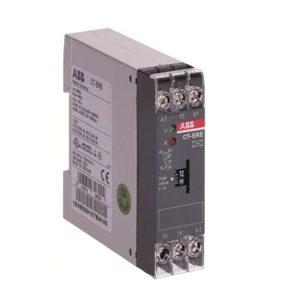1SVR550100R4100, CT-ERE – TEMPORIZADOR ELECTRONICO RETARDO A LA CONEXIÓN, 0.3-30SEG 1NC/NA, 110-130VAC – 1SVR550100R4100