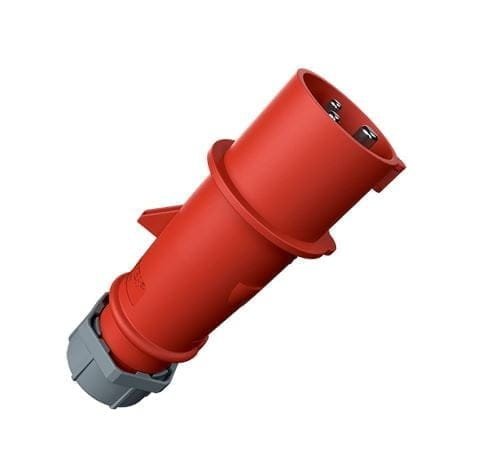 249, ENCHUFE INDUSTRIAL 16A 2P+T 415V, COLOR ROJO 9H, IP44 – 249
