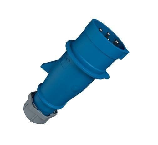 263, ENCHUFE INDUSTRIAL 32A 3P+T 250V, COLOR AZUL 9H, IP44 – 263