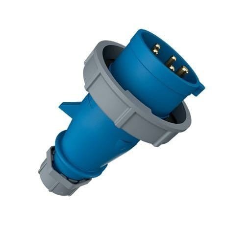 287, ENCHUFE INDUSTRIAL 16A 3P+T 250V, COLOR AZUL 9H, IP67 – 287