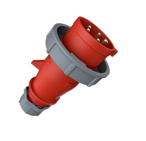 288, ENCHUFE INDUSTRIAL 16A 3P+N+T 415V, COLOR ROJO 6H, IP67 – 288