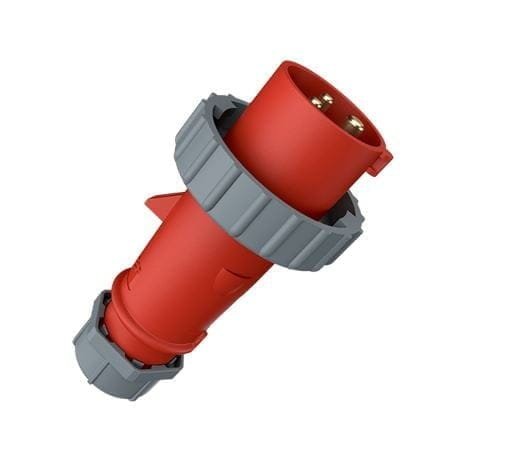 291, ENCHUFE INDUSTRIAL 32A 2P+T 415V, COLOR ROJO 9H, IP67 – 291