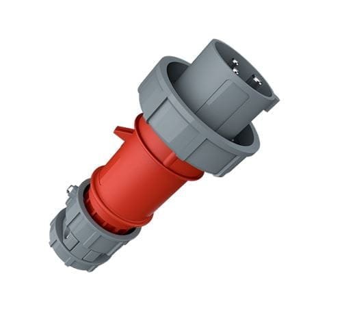 3832, ENCHUFE INDUSTRIAL 32A 2P+T 415V, COLOR ROJO 9H, IP67, POWERTOP PLUS – 3832