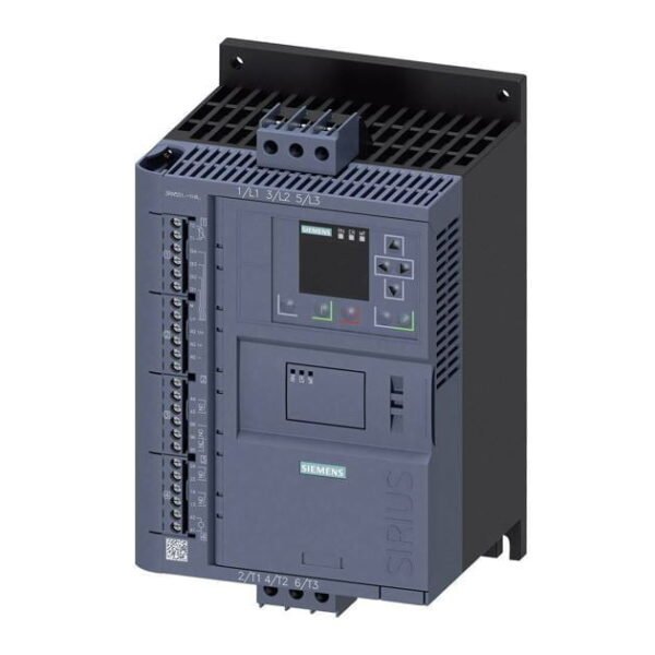 3RW5517-1HA14, ARRANCADOR SUAVE ELECTRONICO SIRIUS 3RW55 15HP(11KW)/220V – 25HP(18.5KW)/440VAC, 38A – 3RW5517-1HA14