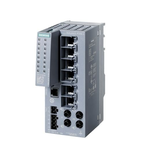 6GK5206-2BB00-2AC2, SCALANCE X206-2, SWITCH ETHERNET INDUSTRIAL, CAPA 02, 6 PUERTOS RJ45, 2 PUERTOS ST/BFOC, 1 PUERTO DE CONSOLA, LED DE DIAGNOSTICO, IP20. REDUNDANTE, 24VDC – 6GK5206-2BB00-2AC2