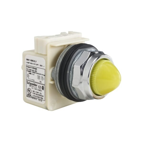 9001KP7LYY9, PILOTO LUMINOSO AMARILLO, DIAM. 30MM, LED 220VAC/DC – 9001KP7LYY9