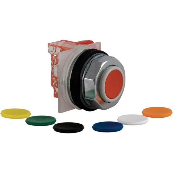 9001KR3UH13, PULSADOR METALICO NO RASANTE 1NA/NC DIAM. 30MM C/ PLACA INTERCAMBIABLE – 9001KR3UH13