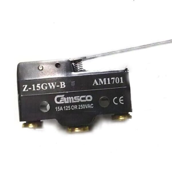AM1701, Z-15GW-B- MICRO SWITCH PALANCA LARGA 1NA/NC 15A 250V, NEGRO – AM1701
