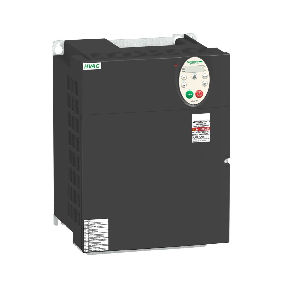 ATV212HD11M3X, VARIADOR DE FRECUENCIA TRIFASICO ALTIVAR 212, 15HP/11KW 46.2A 200-240VAC, IP21 – ATV212HD11M3X