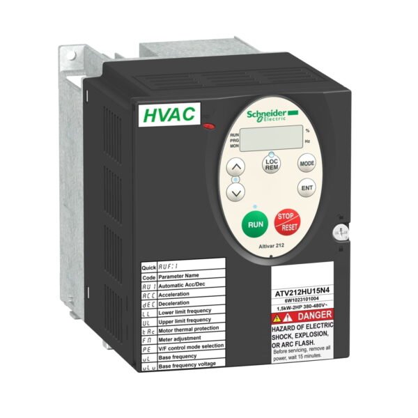 ATV212HU22N4, VARIADOR DE FRECUENCIA TRIFASICO ALTIVAR 212, 3HP/2.2KW 5.1A 380-480VAC, IP21 – ATV212HU22N4
