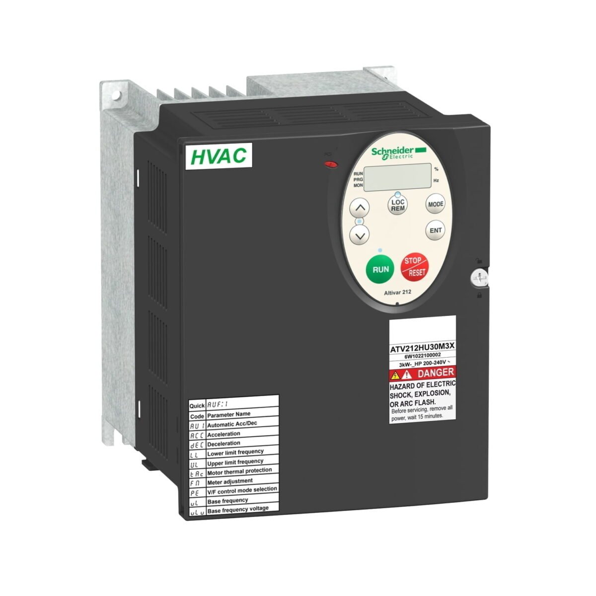 ATV212HU30M3X, VARIADOR DE FRECUENCIA TRIFASICO ALTIVAR 212, 4HP/3KW 13.7A 200-240VAC, IP21 – ATV212HU30M3X