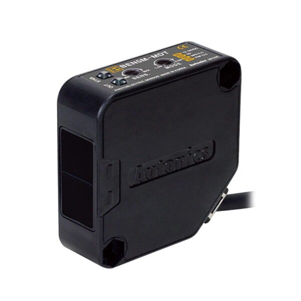 BEN5M-MDT, SENSOR FOTOELECTRICO RETRO-REFLEX, ALC. 0.1-5M, NPN/PNP NA, 12-24VDC, CABLE 2MT, IP50 – BEN5M-MDT