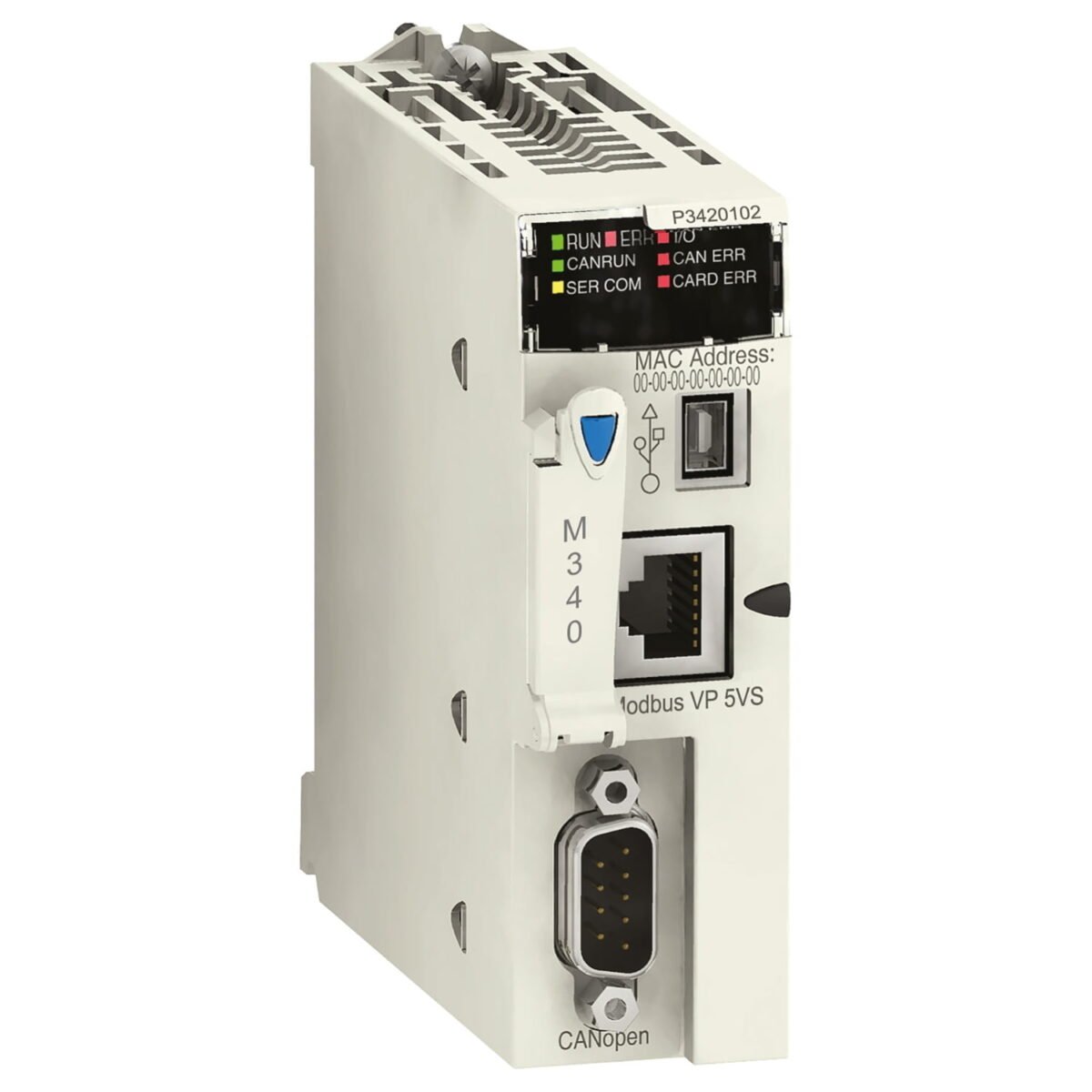 BMXP3420102, CPU PAC M340, SERIE, CAN, USB, E/S 1024D, 256A – BMXP3420102
