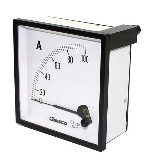 CA-72 100/5A, AMPERIMETRO ANALOGICO 72X72MM, RANGO 100/5A, CLASE 1.5 – CA-72 100/5A