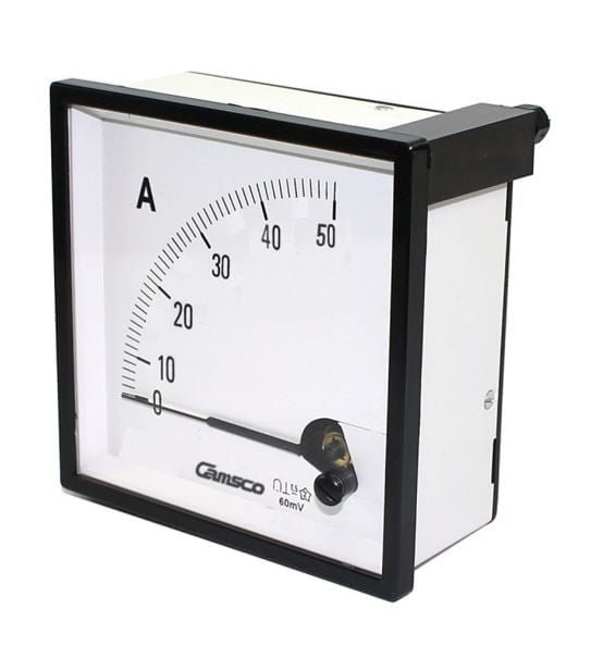 CA-72 50/5A, AMPERIMETRO ANALOGICO 72X72MM, RANGO 50/5A, CLASE 1.5 – CA-72 50/5A