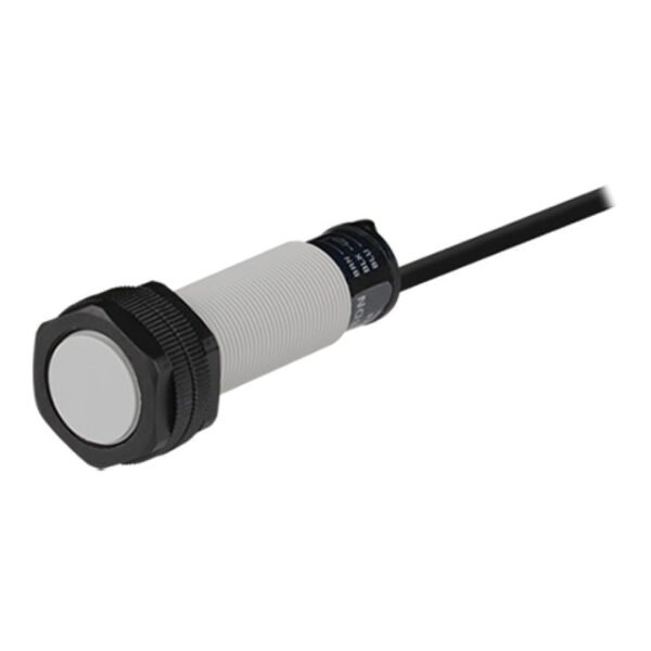 CR18-8DP, SENSOR CAPACITIVO M18, ALC. 8MM, PNP NA, 3 HILOS, 12-24VDC, MAT. PLASTICO, CABLE 2MT, IP66 – CR18-8DP
