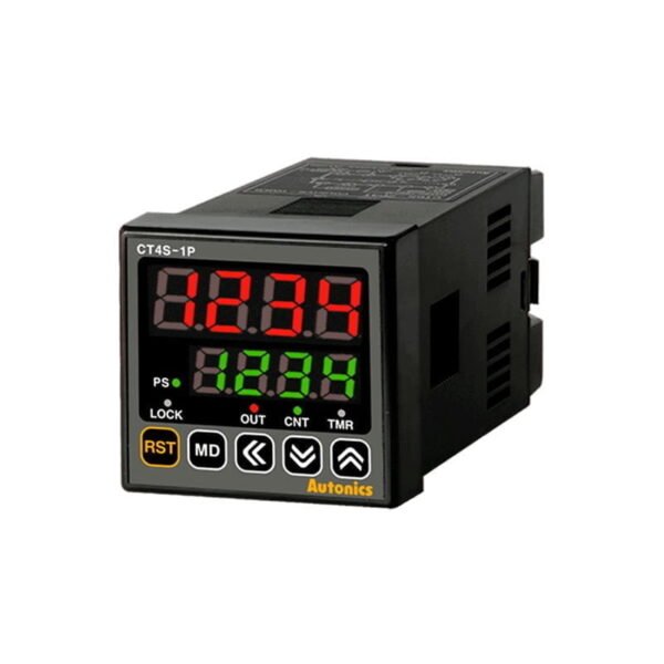CT4S-1P4, CONTADOR/TEMPORIZADOR DIGITAL 48X48MM, 4DIG, 1 PRESET, 100-240VAC – CT4S-1P4