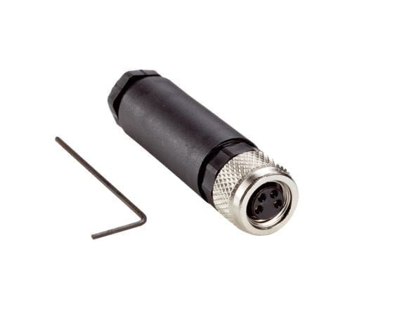 DOS-0804-G, CONECTOR RECTO HEMBRA M08, 4 PINES, IP67 – DOS-0804-G