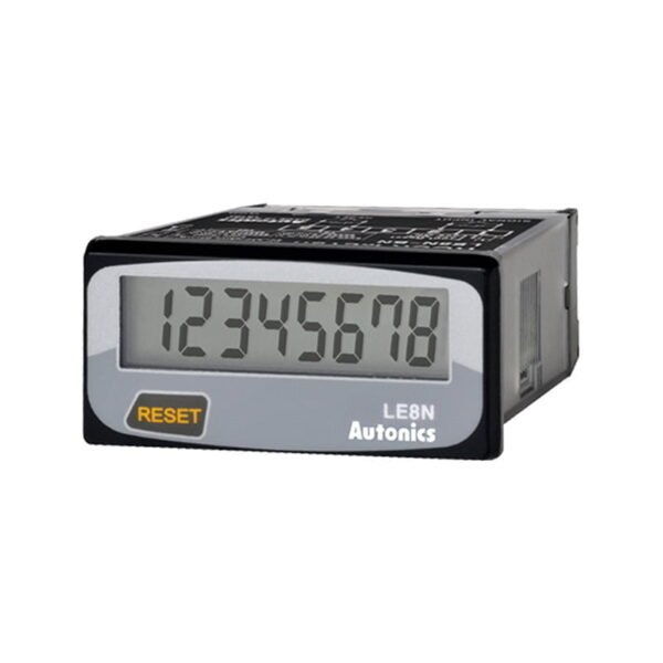 LE8N-BF, HOROMETRO DIGITAL 48X24MM, LCD 8DIG, IN: 24-240VAC/6-240VDC, C/ BATERIA, IP66 – LE8N-BF