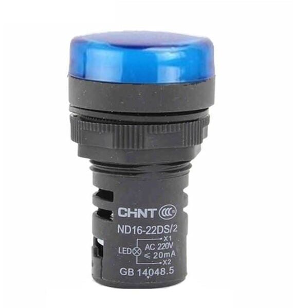 ND16-22DS/2 24VAC/DC (AZ), PILOTO AZUL LUMINOSO LED 24VAC/DC, DIAM. 22MM, MAT. PLASTICO – ND16-22DS/2 24VAC/DC (AZ)
