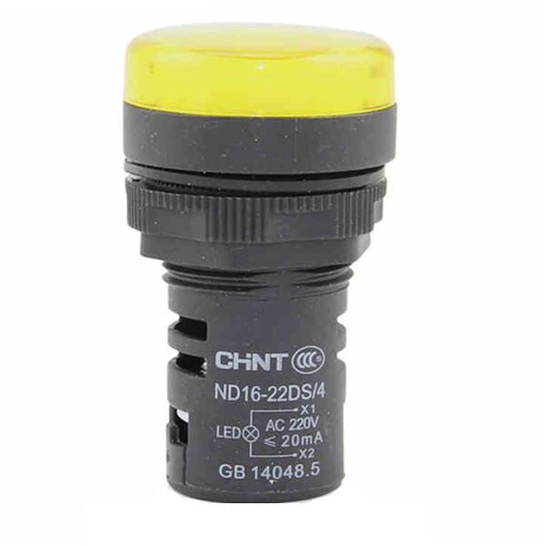 ND16-22DS/4 380VAC (AM), PILOTO AMARILLO LUMINOSO LED 380VAC, DIAM. 22MM, MAT. PLASTICO – ND16-22DS/4 380VAC (AM)