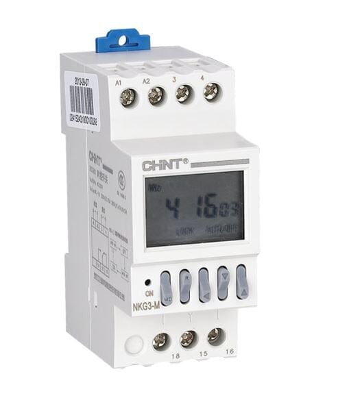 NKG3-M, INTERRUPTOR HORARIO DIGITAL, 1NA+1NC, 16 ESPACIOS DE MEMORIA (ON/OFF), AC-15 220V/0.75A, 380V/0.47A – NKG3-M
