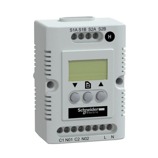 NSYCCOHY230VID, HIGROSTATO MECANICO RH 20-80%, C/ PANTALLA OLED, 220-240VAC – NSYCCOHY230VID