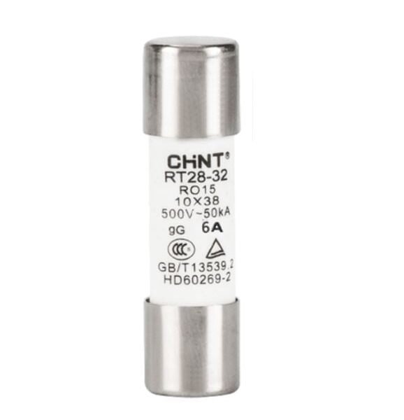 RT28-32 6A GG/GL, FUSIBLE TIPO CARTUCHO 10X38MM CURVA GG/GL 6A 500V 20KA – RT28-32 6A GG/GL