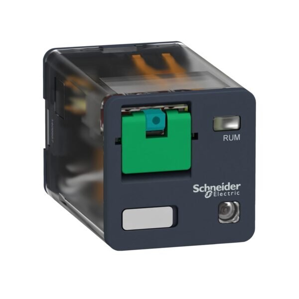 RUMC32BD, RELE ENCHUFABLE UNIVERSAL 11 PINES, 3NA/NC 10A BOB. 24VDC, C/ BOTON TEST, LED – RUMC32BD