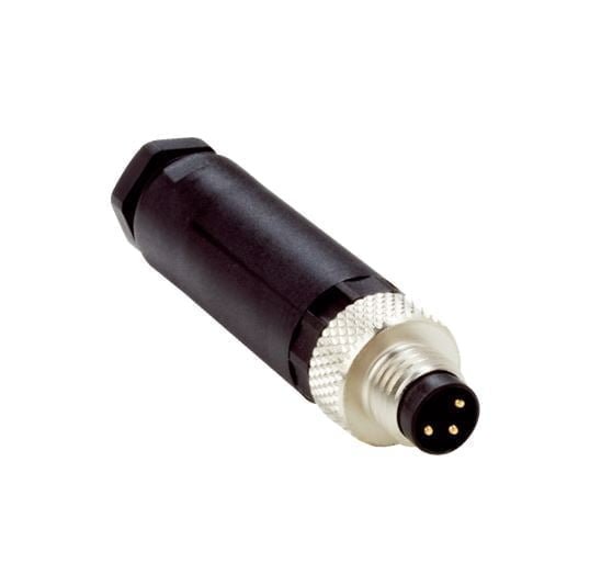 STE-0803-G, CONECTOR RECTO MACHO M08, 3 PINES, IP67 – STE-0803-G