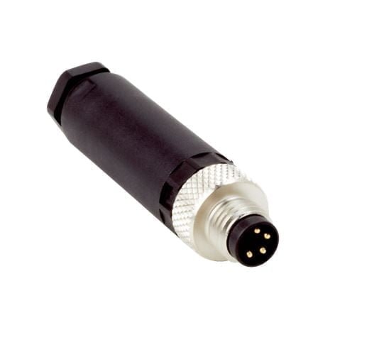 STE-0804-G, CONECTOR RECTO MACHO M08, 4 PINES, IP67 – STE-0804-G