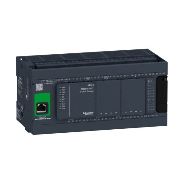 TM241CE40T, PLC MODICON M241, 24DI(PNP/NPN) 24VDC, 16DO(PNP), ETHERNET + 2 SERIAL, 24VDC – TM241CE40T