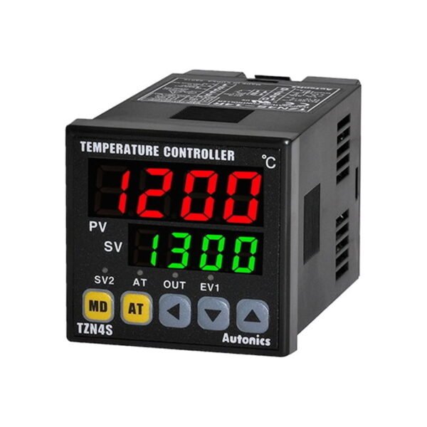 TZN4S-24R, CONTROLADOR DE TEMPERATURA DIGITAL 48X48MM, 2 DISPLAY, 4DIG, OUT: RELE, 2 ALARMAS, 100-240VAC – TZN4S-24R
