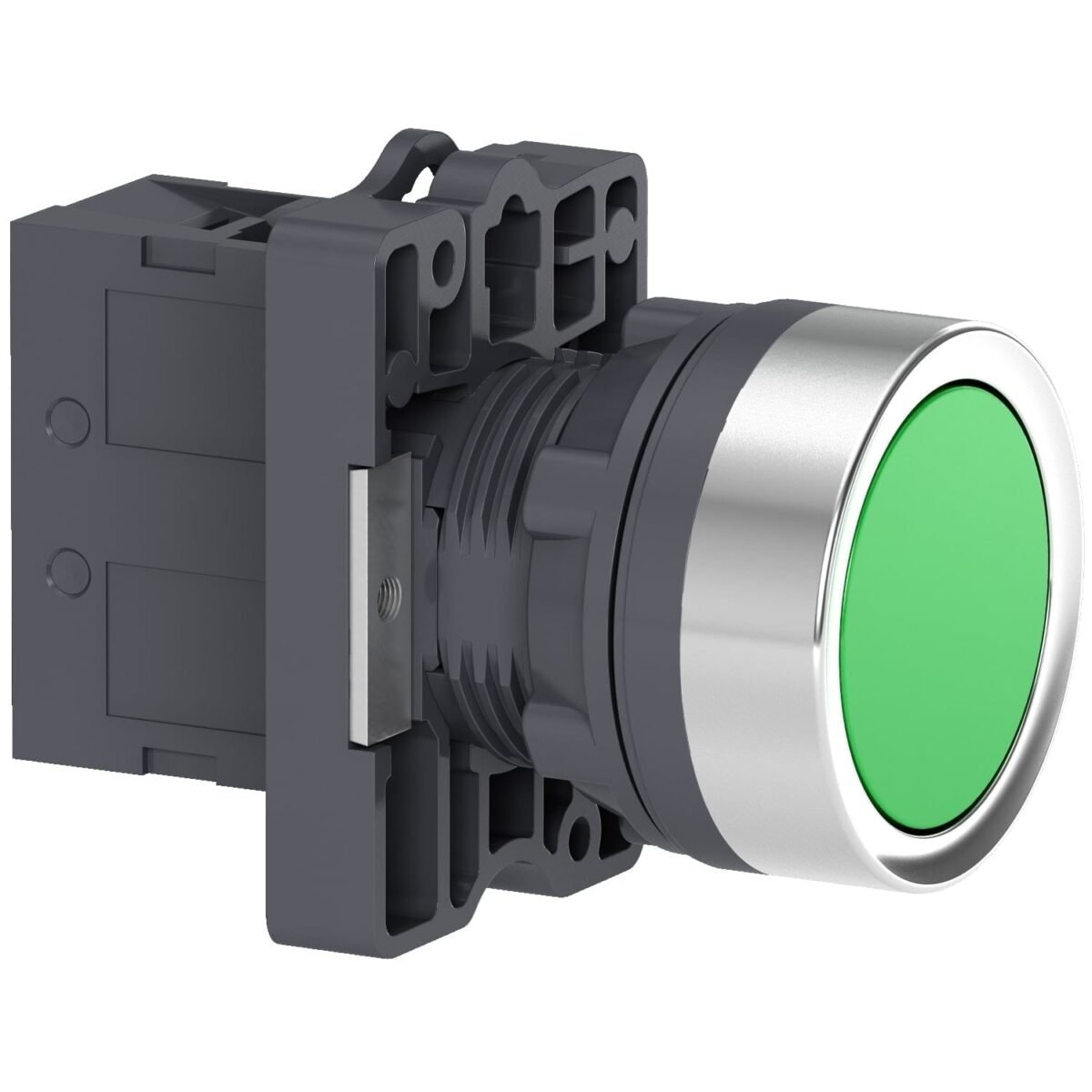 XA2EA31, PULSADOR PLASTICO RASANTE VERDE 1NA DIAM. 22MM, IP65 – XA2EA31