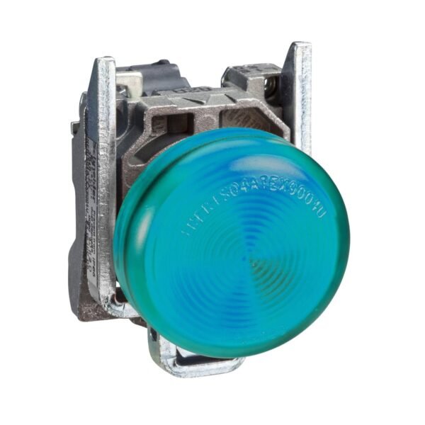 XB4BV63, PILOTO VERDE LUMINOSO BULBO INCANDESCENTE 2.4W, 250VAC, DIAM. 22MM, MAT. METALICO – XB4BV63