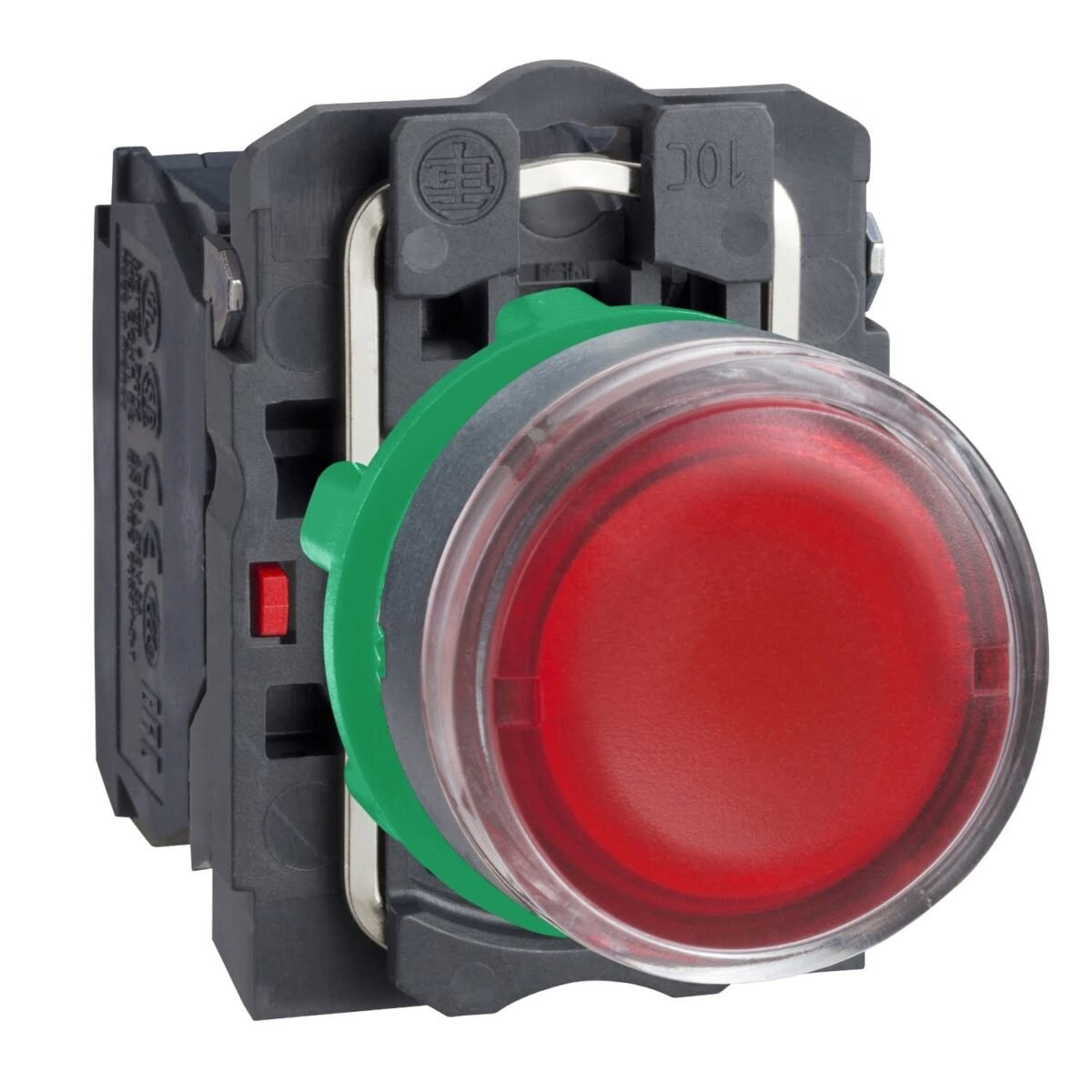 XB5AW34B5, PULSADOR PLASTICO LUMINOSO RASANTE ROJO 1NA+1NC DIAM. 22MM, LED 24VAC/DC – XB5AW34B5