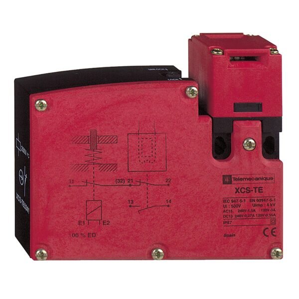 XCSTE7311, INTERRUPTOR DE SEGURIDAD COMPACTO PLASTICO XCSTE, OPERACION POR PESTILLO, SOLENOIDE 24VAC/DC, 2NC, CONEX. PG11 – XCSTE7311