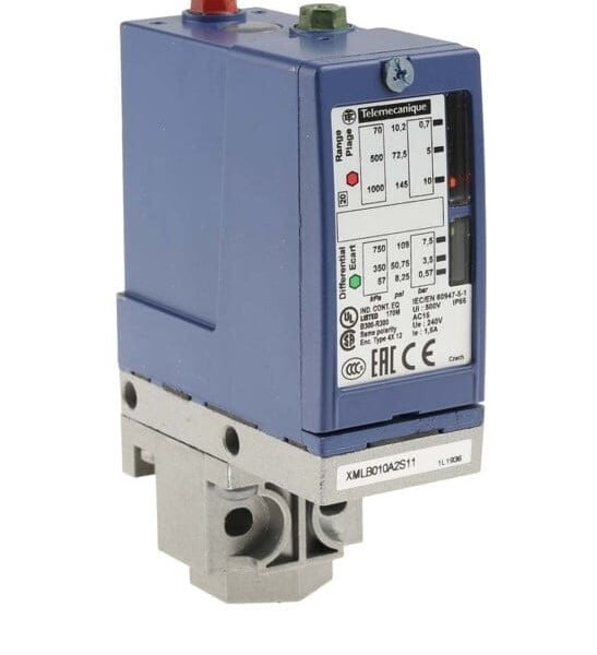 XMLB010A2S11, PRESOSTATO ELECTROMECANICO XM, 0.7-10BAR, 1NA/NC, CONEX. FLUIDO G 1/4″ HEMBRA – XMLB010A2S11