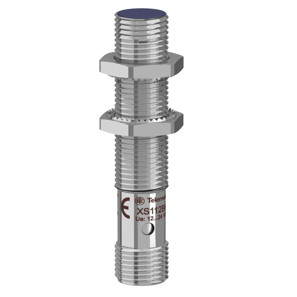 XS112BHPBM12, SENSOR INDUCTIVO RASANTE METALICO M12, ALC. 4MM, PNP NC, 3 HILOS, 12-24VDC, CONEX. M12, IP67 – XS112BHPBM12