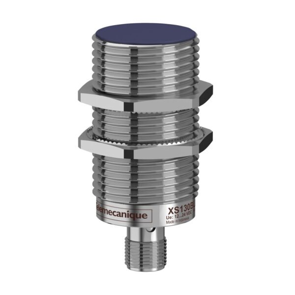 XS130BHPAM12, SENSOR INDUCTIVO RASANTE METALICO M30, ALC. 15MM, PNP NA, 3 HILOS, 12-24VDC, CONEX. M12, IP67 – XS130BHPAM12