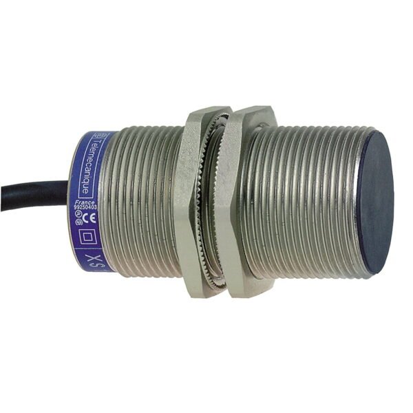XS1M30KP340, SENSOR INDUCTIVO RASANTE METALICO M30, ALC. 10MM, PNP+NPN NA/NC, 4 HILOS, 12-48VDC, CABLE 2MT, IP68 – XS1M30KP340