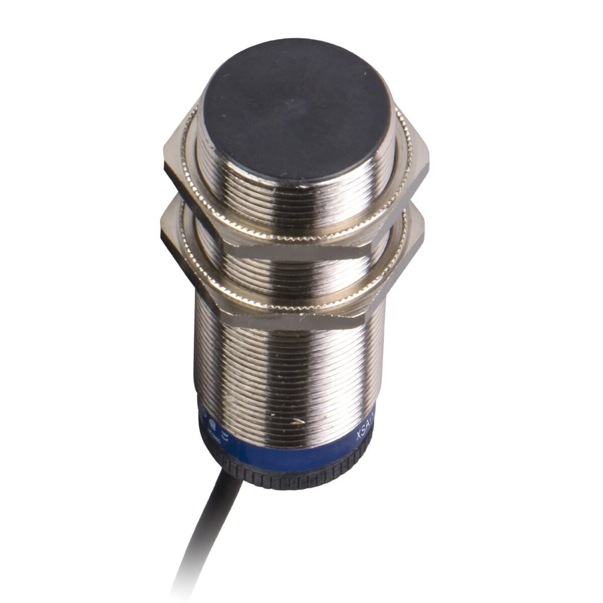 XSAV11801, SENSOR INDUCTIVO RASANTE METALICO M30, ALC. 10MM, 6-150C/MN, RELE NC, 2 HILOS, 24-210VDC/24-240VAC/VDC, CABLE 2MT, IP67 – XSAV11801