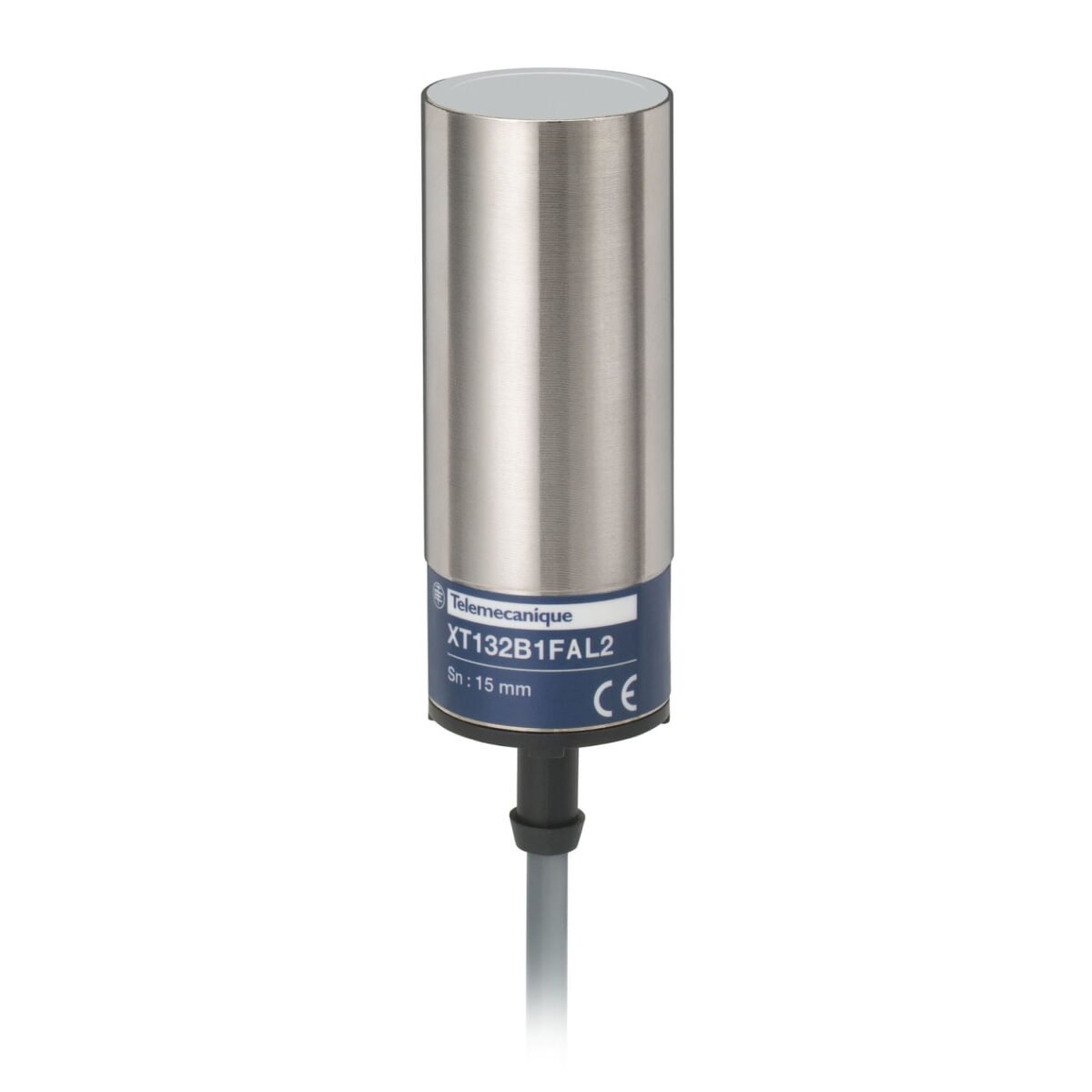 XT132B1FAL2, SENSOR CAPACITIVO RASANTE METALICO M32, ALC. 15MM, RELE NA, 2 HILOS, 24-240VAC, CABLE 2MT, IP67 – XT132B1FAL2